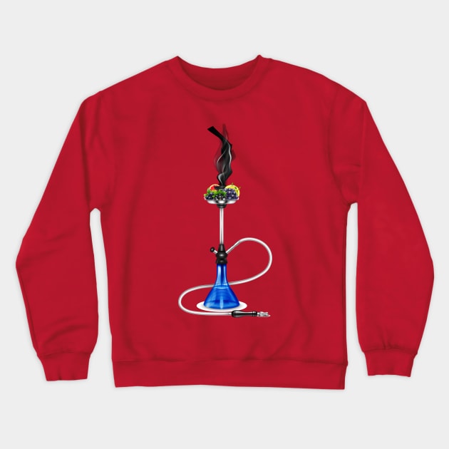 Realistic Hookah Crewneck Sweatshirt by Mako Design 